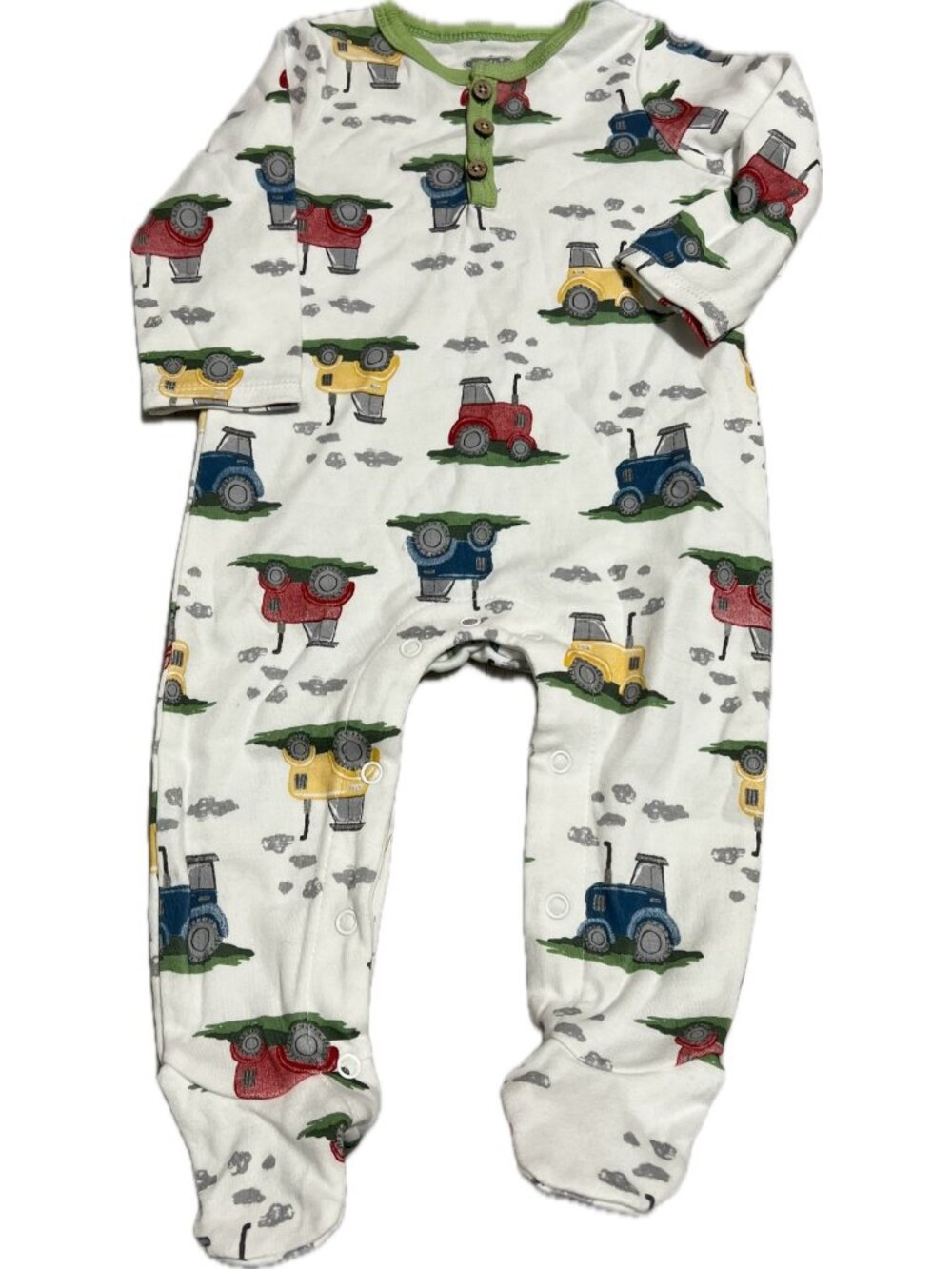 Mud Pie 3m 6m NWOT Tractor Farm footed sleeper footie colorful country boy